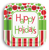  Happy Holidays 10 Square Plates