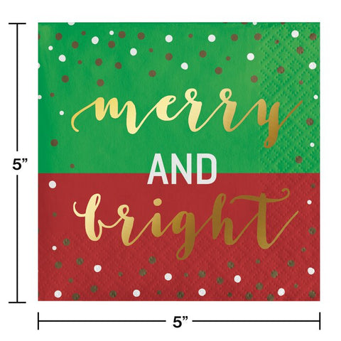 Holiday Party Bev. Napkins Merry and Bright