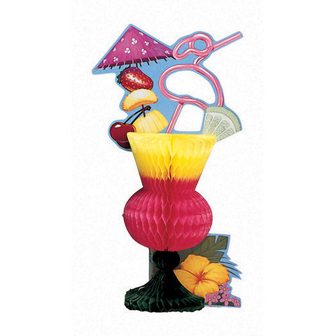 Liau Deco Centerpiece Honeycomb Tropical Drink