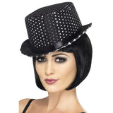  Sequinned Topper F Black Hat With Band