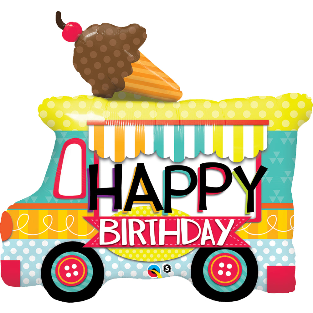 Birthday Ice Cream Truck Foil Balloon