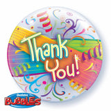  Thank You Streamers 22in Single Bubble 1Ct