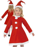  Santa Girl Costume W/ Dress & Hat Red
