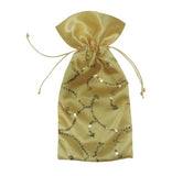  Deluxe Satin Gift Bag Gold 15x33cm