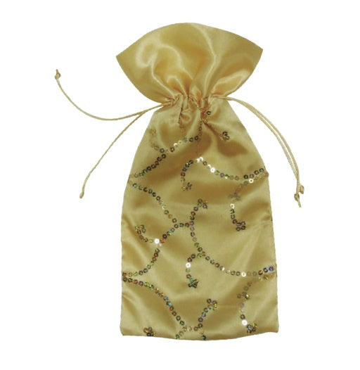  Deluxe Satin Gift Bag Gold 15x33cm