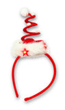  Xmas Spiral Hat Headband W/Flashing Star