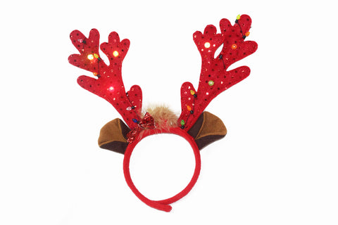  Red LED Antlers Headband