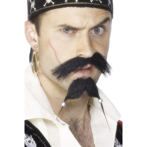 Pirate Tash & Beard Set