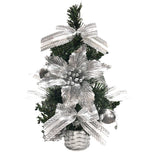 30Cm Decorated Tree Silver