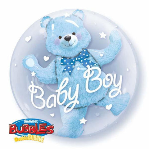  Baby Blue Bear 24in Double Bubble 1Ct
