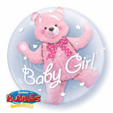  Baby Pink Bear 24in Double Bubble 1Ct