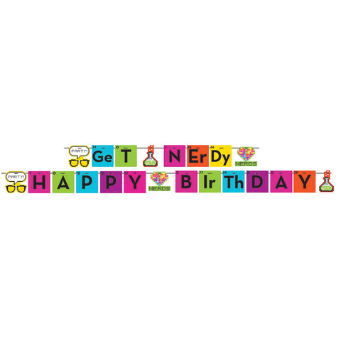  Get Nerdy Shaped Ribbon Banner 