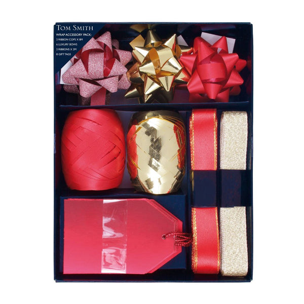 Tom Smith Red And Gold Gift Accessory Pack