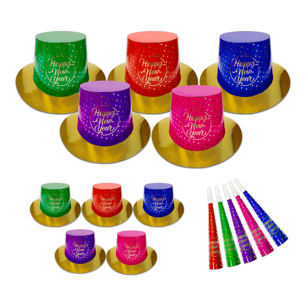 Colorful Polka Party Kit Assortment For 10 People