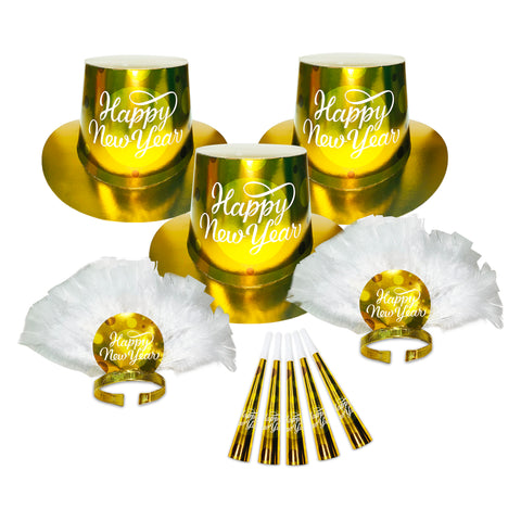 Shade Of Gold Party Kit Assortment For 10 People