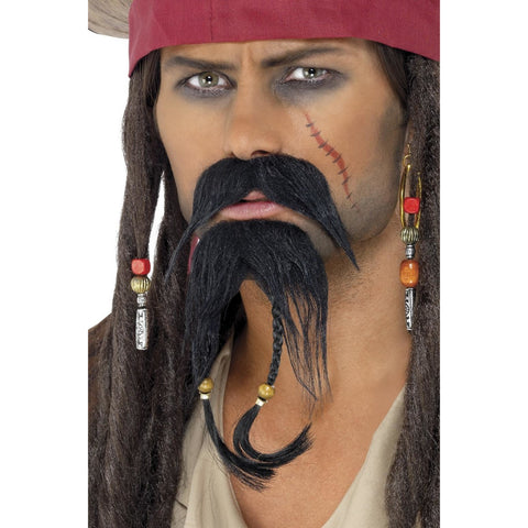 Pirate Facial Hair Set Brown