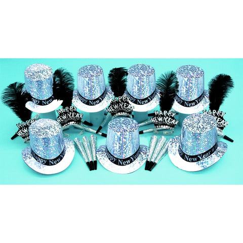 Silver Prismatic New Year Party Pack For 50