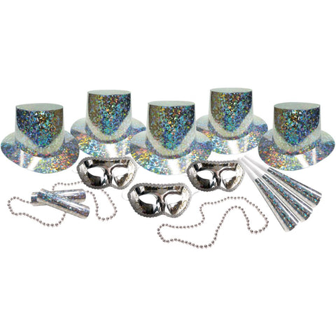 Silver Glimmer Party Assortment For 50 People