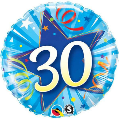  30 Shining Star Bright   Round Foil Balloon