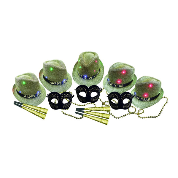 Gold LED Party Kit Assortment For 50 People