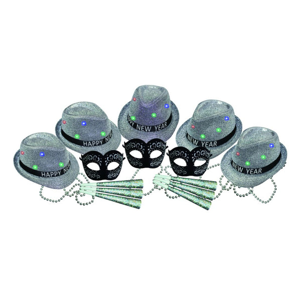 Silver LED Party Kit Assortment For 50 People