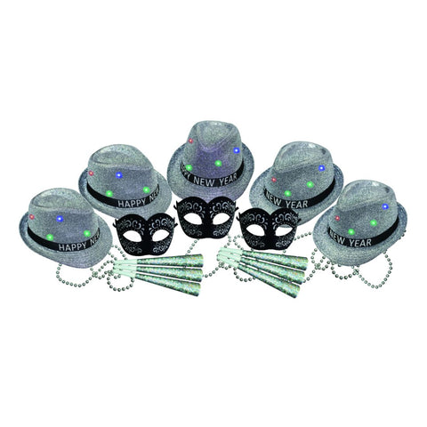 Silver LED Party Kit Assortment For 50 People