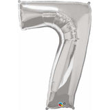  Number Seven Silver 42 inch  Number Foil Balloons 