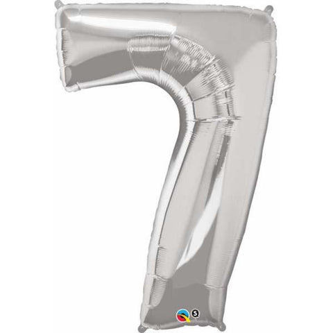  Number Seven Silver 42 inch  Number Foil Balloons 