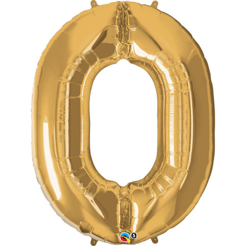  Number Zero Gold 39 inch  Number Foil Balloons 