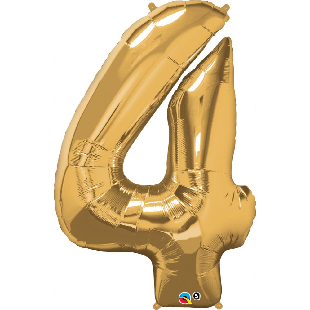  Number Four Gold 41 inch  Number Foil Balloons 