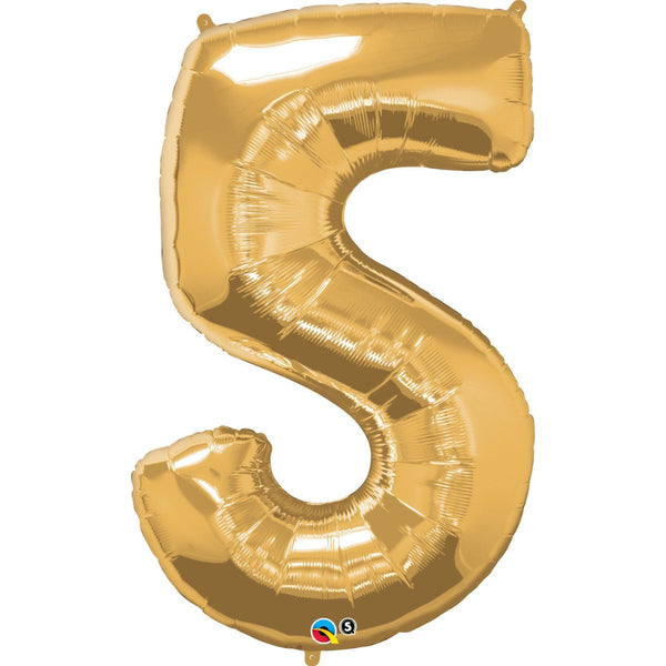  Number Five Gold 44 inch  Number Foil Balloons 