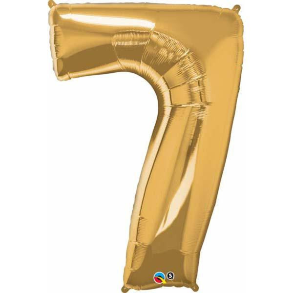  Number Seven Gold 42 inch  Number Foil Balloons 