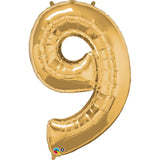  Number Ninch e Gold 42 inch  Number Foil Balloons 