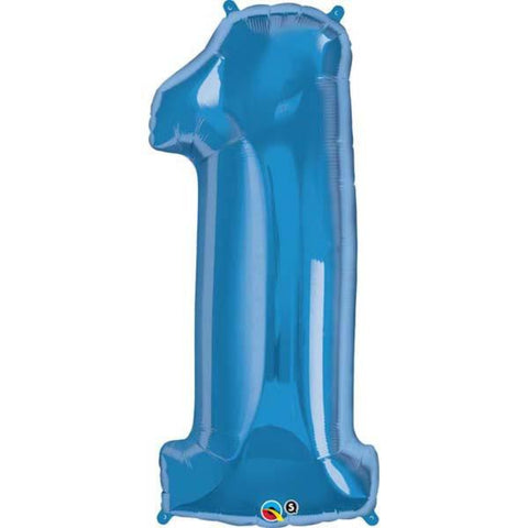  Number One Sapphire Blue 38 inch  Number Foil Balloons 