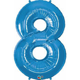  Number Eight Sapphire Blue 42 inch  Number Foil Balloons 