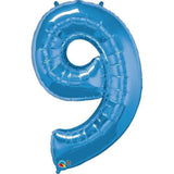 Number Ninch e Sapphire Blue 42 inch  Number Foil Balloons 