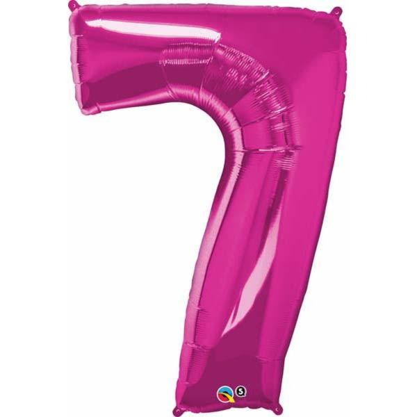  Number Seven Magenta 42 inch  Number Foil Balloons 