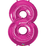  Number Eight Magenta 42 inch  Number Foil Balloons 