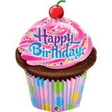 Birthday Frosted Cupcake Foil Balloon
