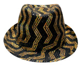 Deluxe Black And Gold Sequins Hat