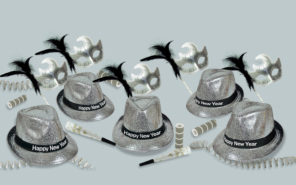 Silver Elegance Party Kit Assortment For 50 People