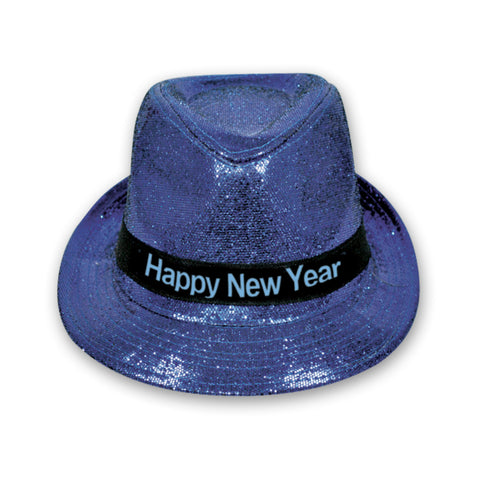  Deluxe Blue Fabric Top Hat