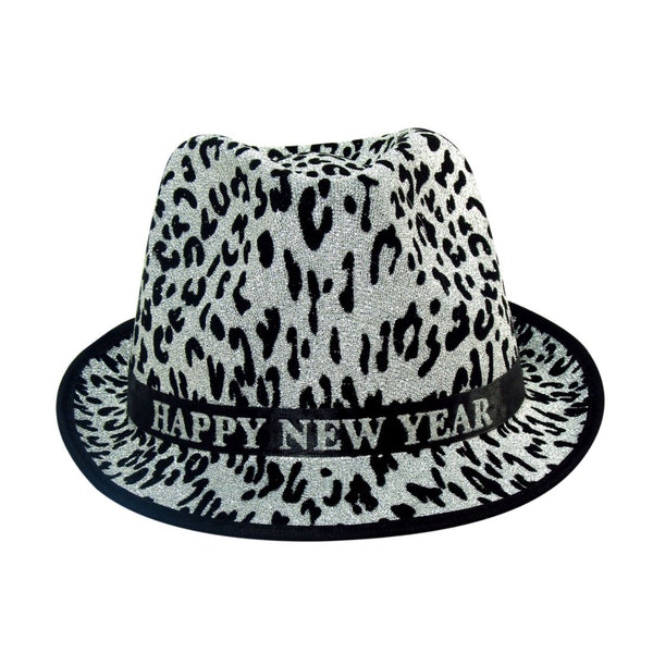 Jazz Deluxe Silver Hat With Animal Print