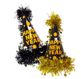 New Year Paper Hat Gold & Black Assorted
