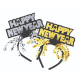 Happy New Year Headband Gold & Silver Assorted