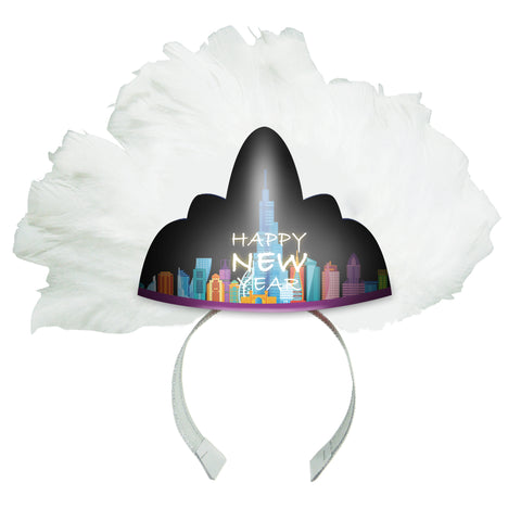 Dubai Skyline 2 Tiaras With Feather 2pc/pack