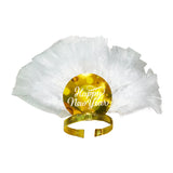 Shade Of Gold Feathered Tiaras 2Pcs/pack