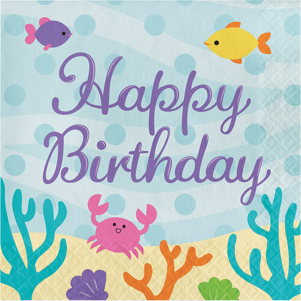  Mermaid Friends Luncheon Happy Birthday Napkins 