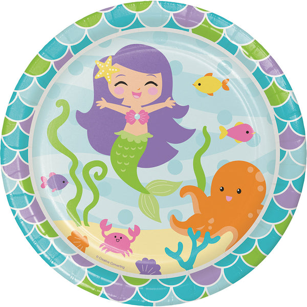  Mermaid Friends Dinner Plates 