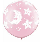  Baby Moon & Stars 30in Pearl Pink 2 pieces